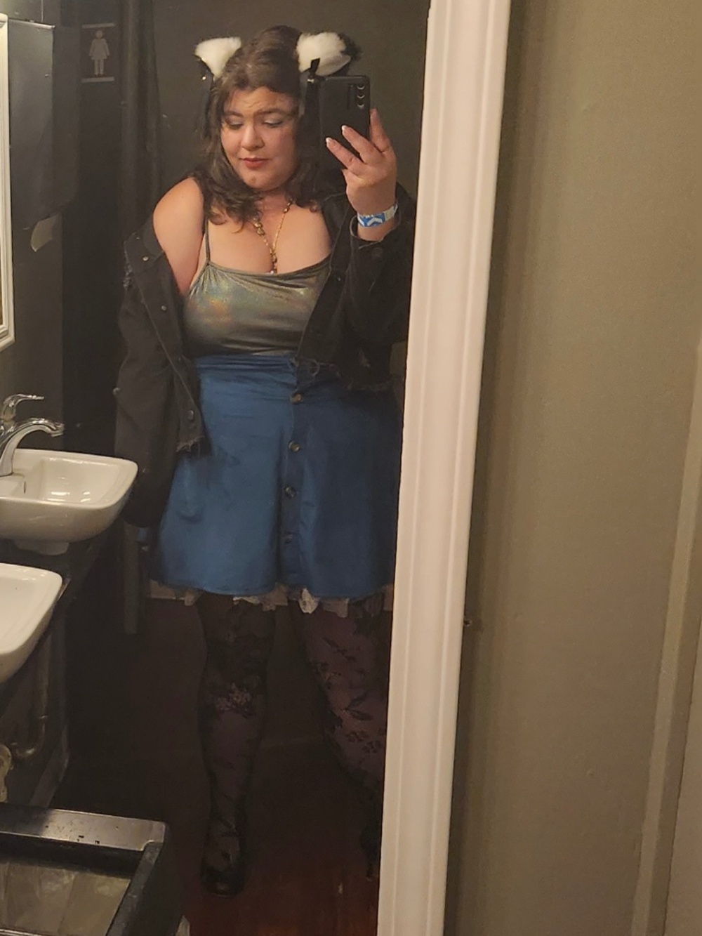 Forever 21 Iridescent Tank-Top Body Suit